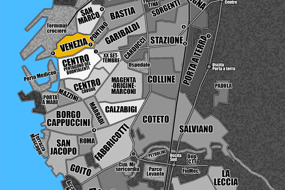 il quartiere La Venezia a Livorno