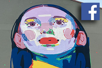 Post de l'œuvre du street artiste de renommée mondiale Aryz